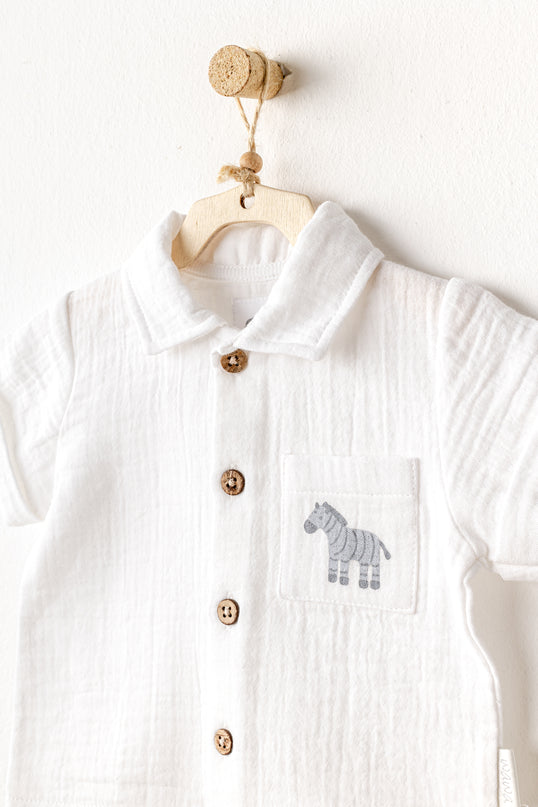 Grey Little King Zebra Pants Outfit