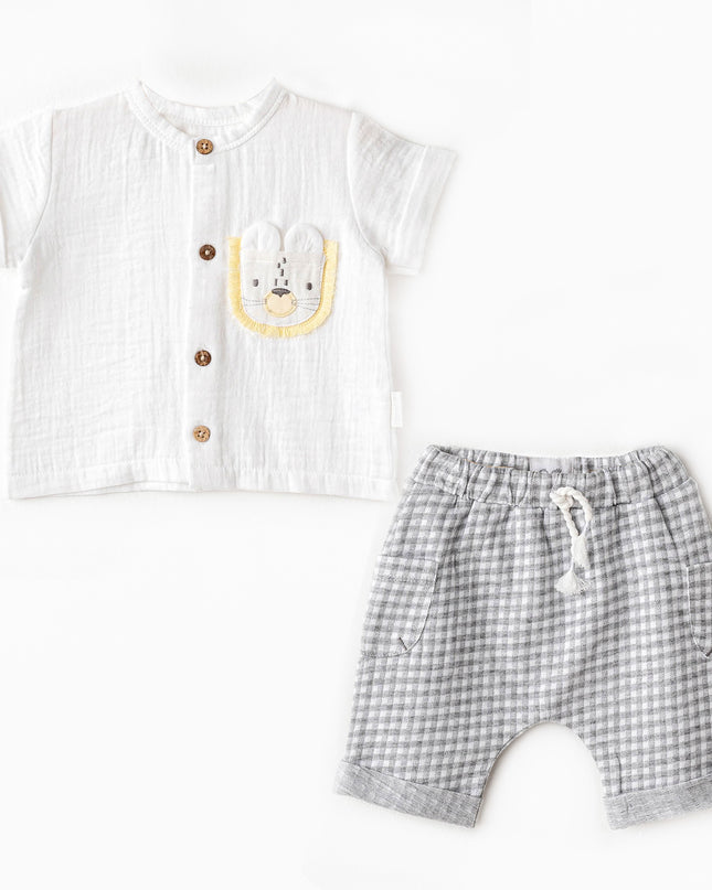 Grey Little King Bunny Pocket Set