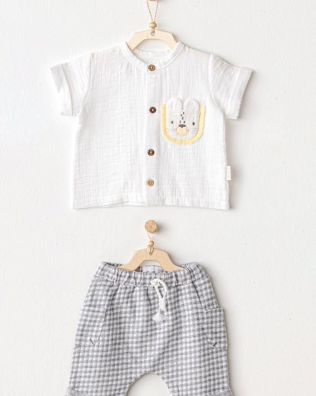 Grey Little King Bunny Pocket Set