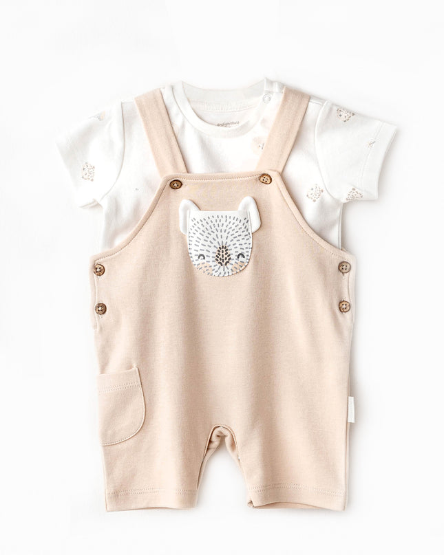Beige Koala Jumpsuit Set