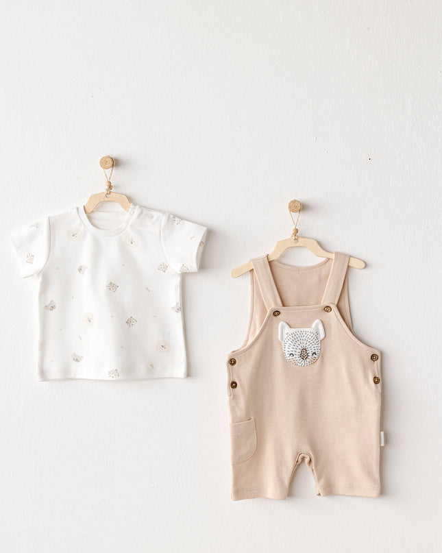 Beige Koala Jumpsuit Set