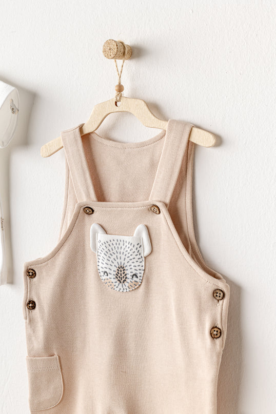 Beige Koala Jumpsuit Set