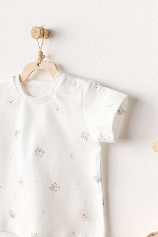 Beige Koala Jumpsuit Set