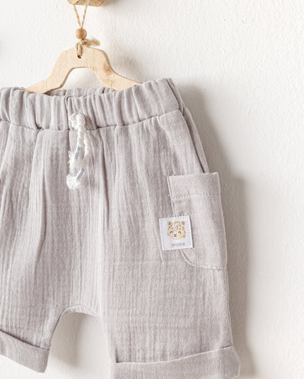 Grey Shorts Happy Animals Outfit