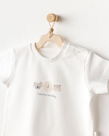 Grey Shorts Happy Animals Outfit