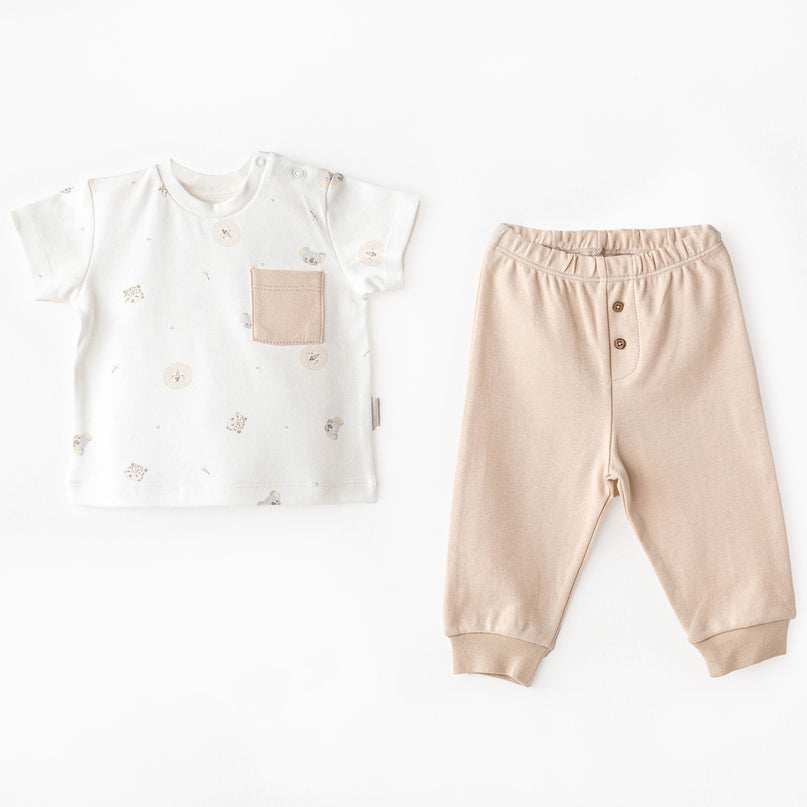 Beige Pants Happy Animal Outfit