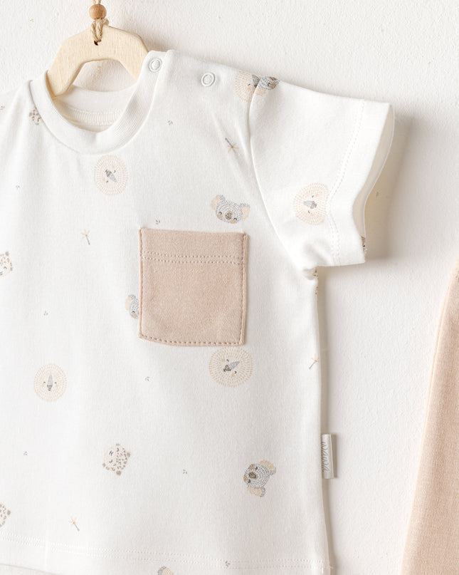 Beige Pants Happy Animal Outfit