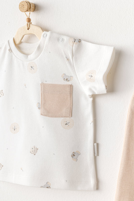 Beige Pants Happy Animal Outfit