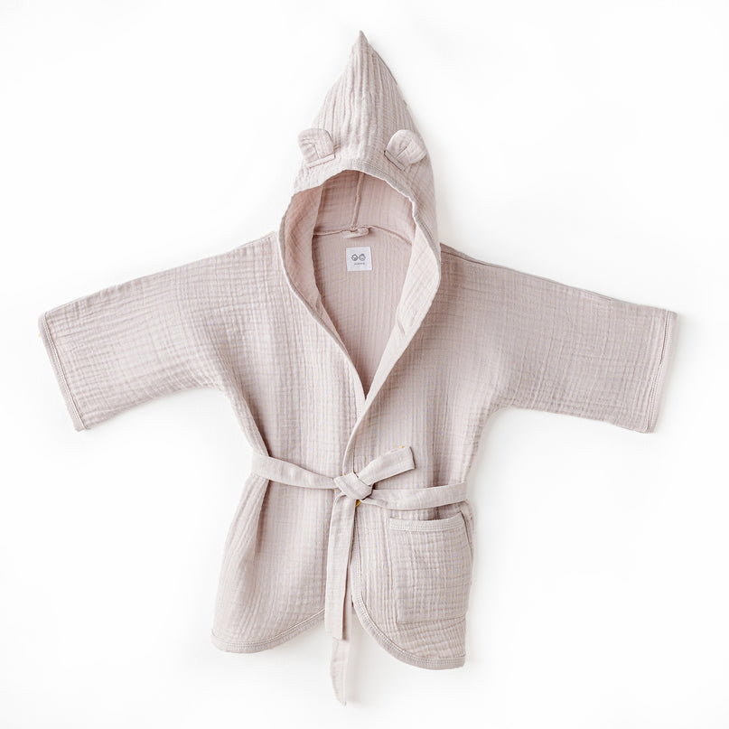 Beige Muslin Home Bathrobe