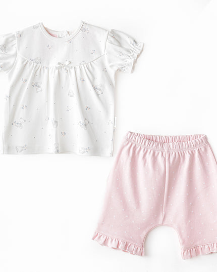 kidsatelier-andywawa-Pink-Shorts-Cuddly-Bunny-Bear-Outfit