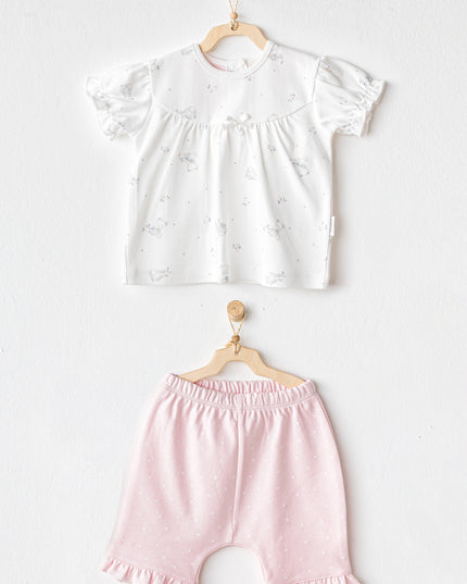 kidsatelier-andywawa-Pink-Shorts-Cuddly-Bunny-Bear-Outfit