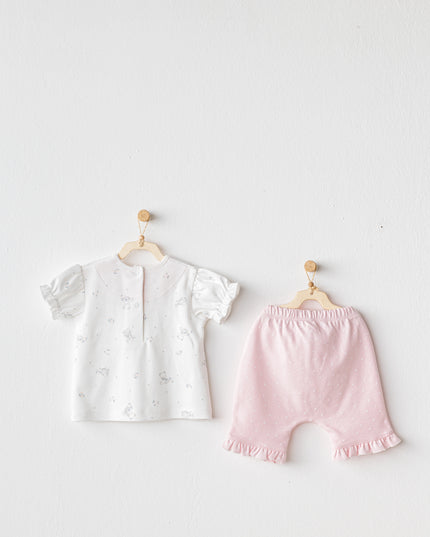 kidsatelier-andywawa-Pink-Shorts-Cuddly-Bunny-Bear-Outfit