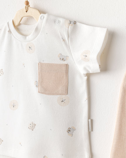 kidsatelier-andywawa-Beige-Pants-Happy-Animal-Outfit