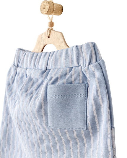 kidsatelier-andywawa-Blue-Shorts-Dinosaur-Shirt-Outfit-Set