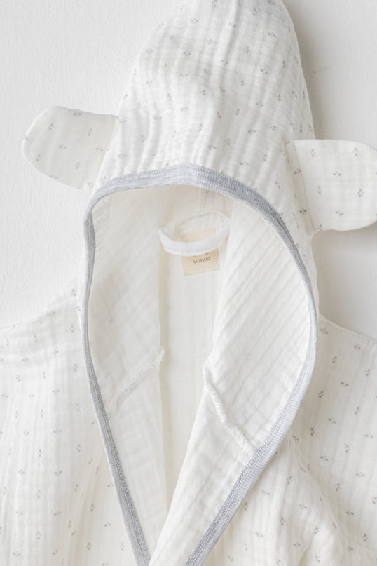 White Wawa Boys Bathrobe