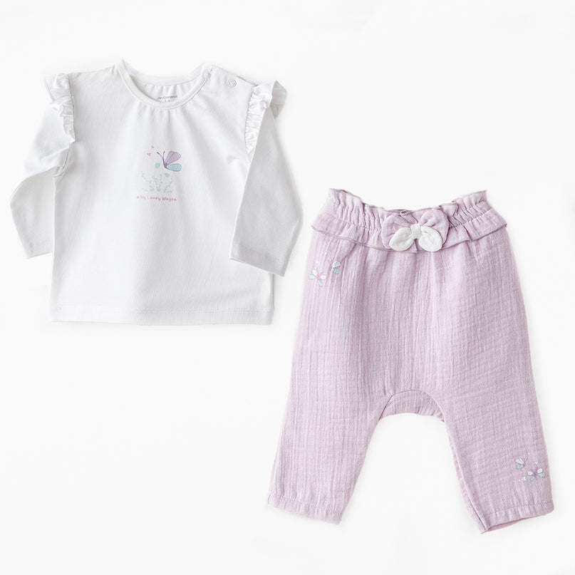 Lilac Magical Butterfly Pants Set