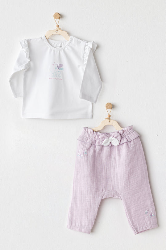 Lilac Magical Butterfly Pants Set