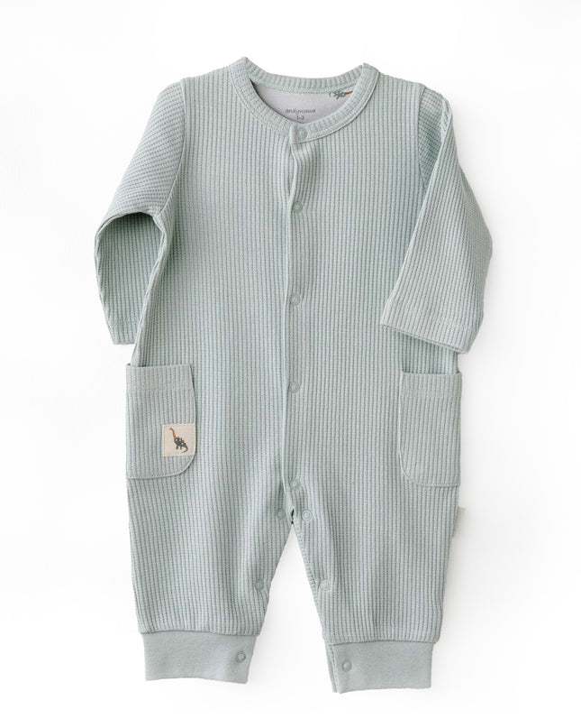 Kids Atelier Andy Wawa Ribbed Giraffe Pocket Romper
