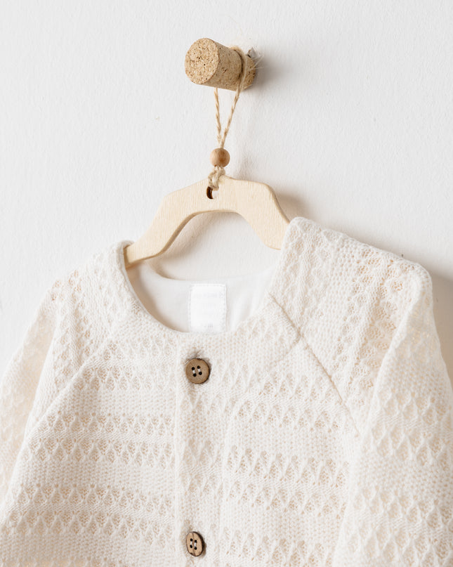 Kids Atelier Andy Wawa Vanilla Ruffle Cardigan