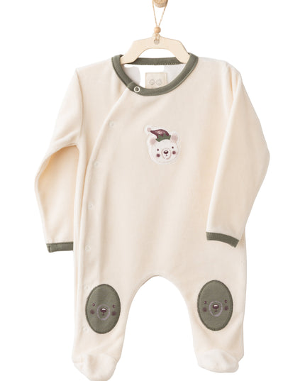 Kids Atelier Andy Wawa Bear Patch Sleepsuit