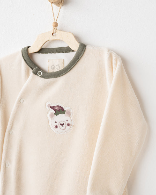 Kids Atelier Andy Wawa Bear Patch Sleepsuit
