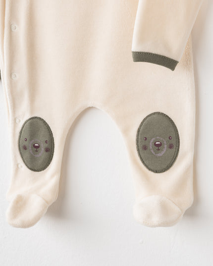 Kids Atelier Andy Wawa Bear Patch Sleepsuit