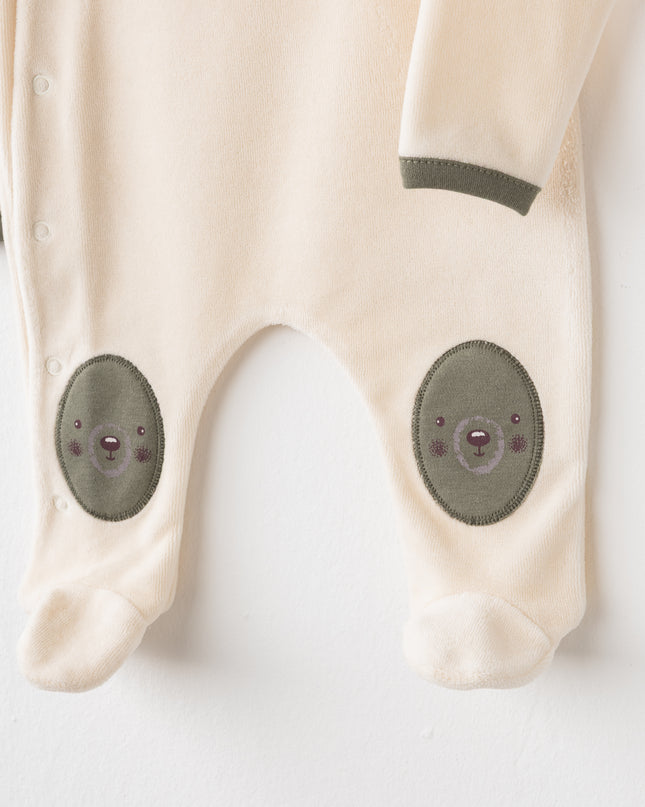 Kids Atelier Andy Wawa Bear Patch Sleepsuit