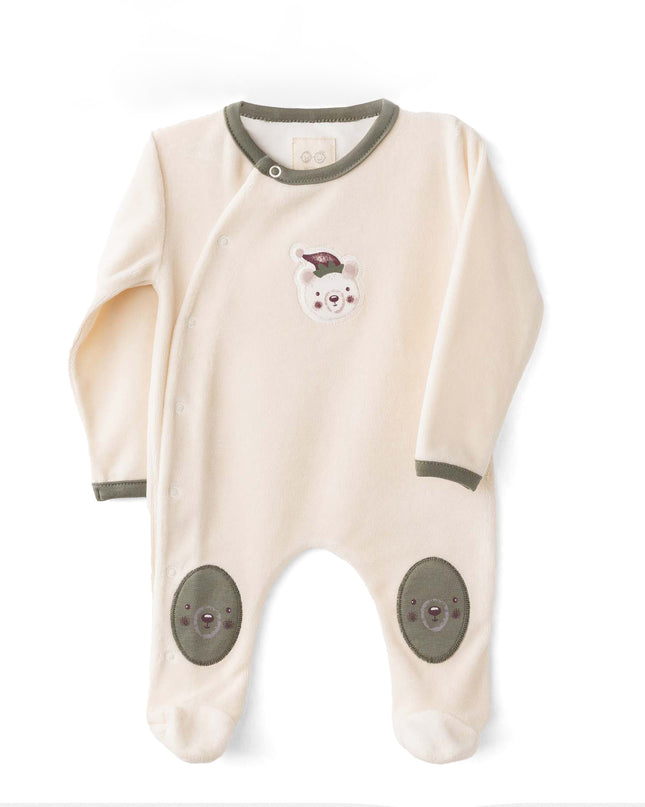 Kids Atelier Andy Wawa Bear Patch Sleepsuit