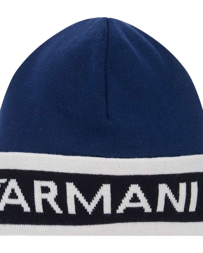 ARMANI-KNIT HAT-404648-1A494-25434-BLUE/BLUE/WHITE