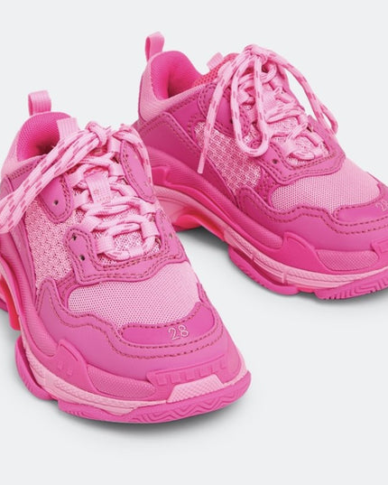 BALENCIAGA-TRIPLE S KIDS-654251-W2FW7-5050-PINK/FLUO PINK