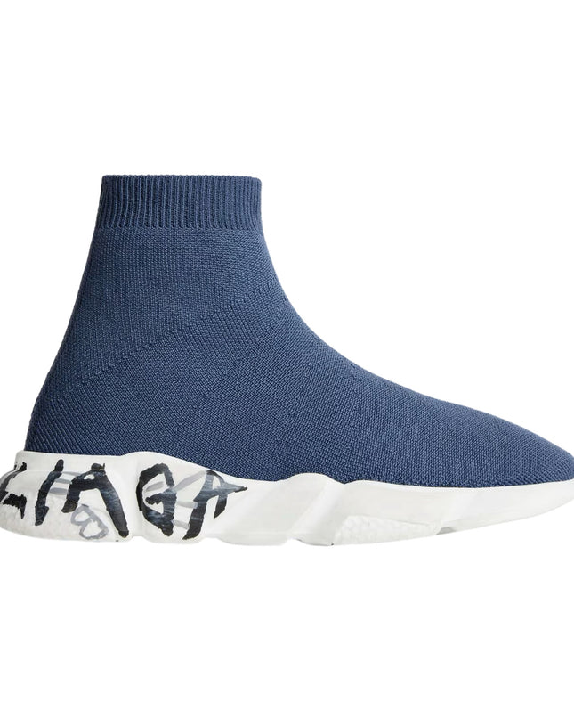 Kids Atelier-Balenciaga-Navy Speed Sneakers