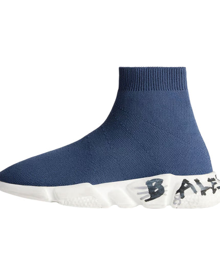 Kids Atelier-Balenciaga-Navy Speed Sneakers