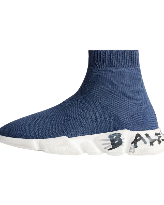 Kids Atelier-Balenciaga-Navy Speed Sneakers