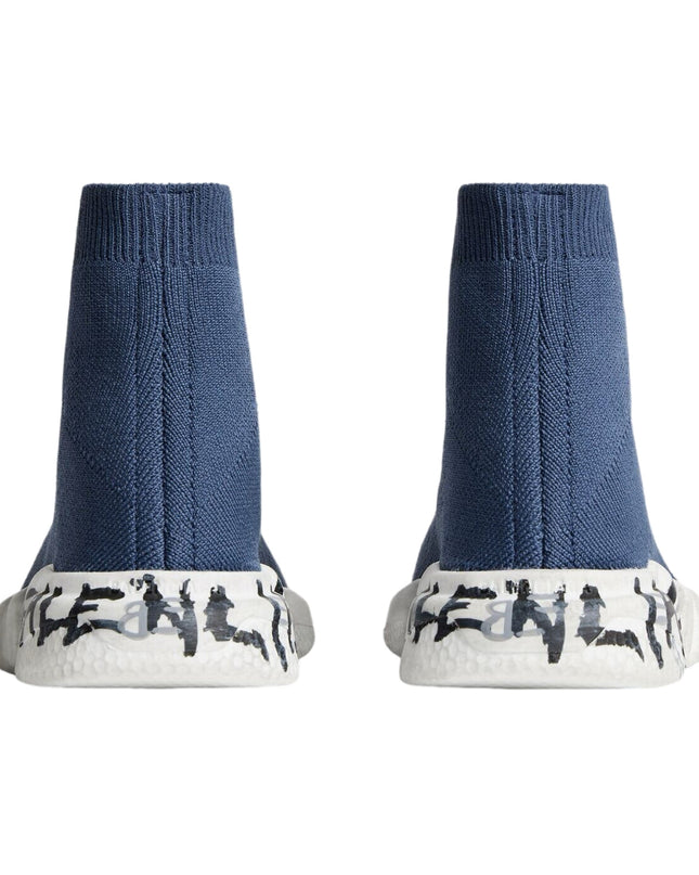 Kids Atelier-Balenciaga-Navy Speed Sneakers