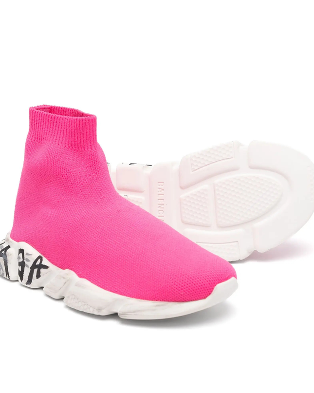 Kids Atelier-Balenciaga-Pink Speed Sneakers