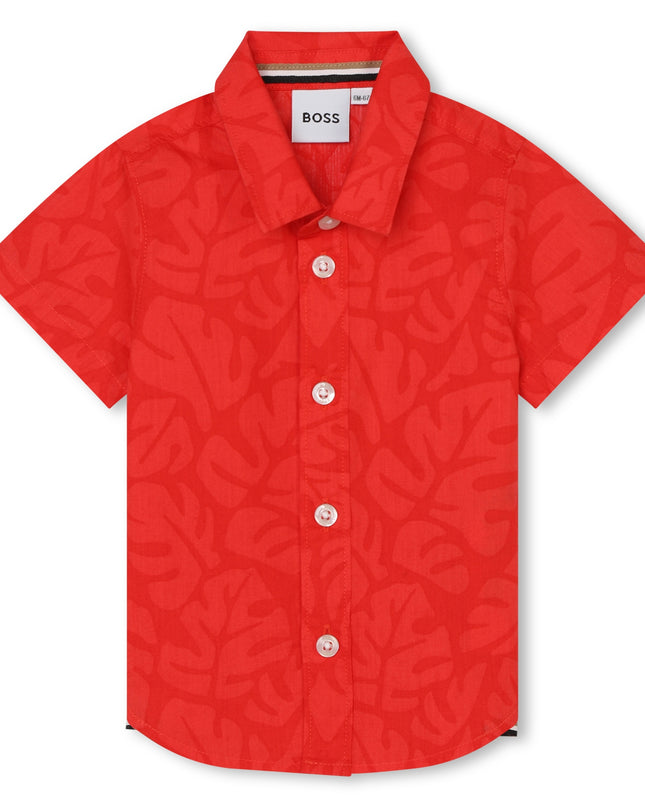 boss-j50588-997-bb-Red Short Sleeve Shirt