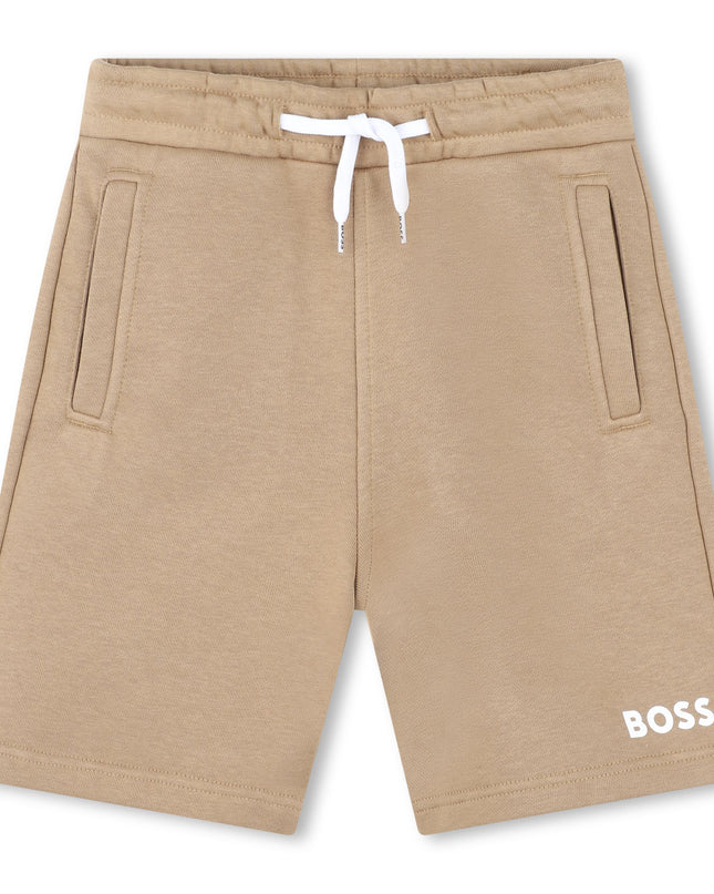 boss-j50680-269-kb-Brown Logo Shorts
