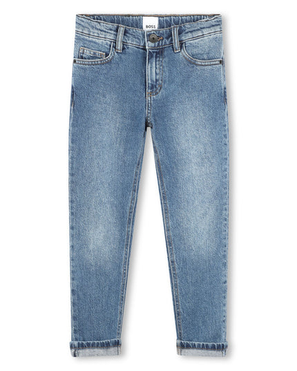 boss-j50687-z25-kid boy-Blue Regular Fit Jeans denim pants