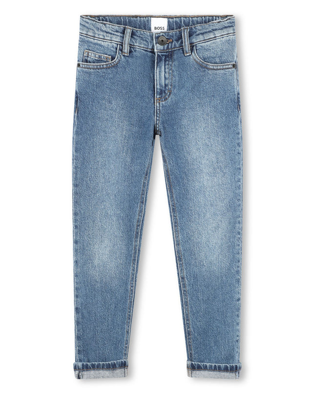 boss-j50687-z25-kid boy-Blue Regular Fit Jeans denim pants