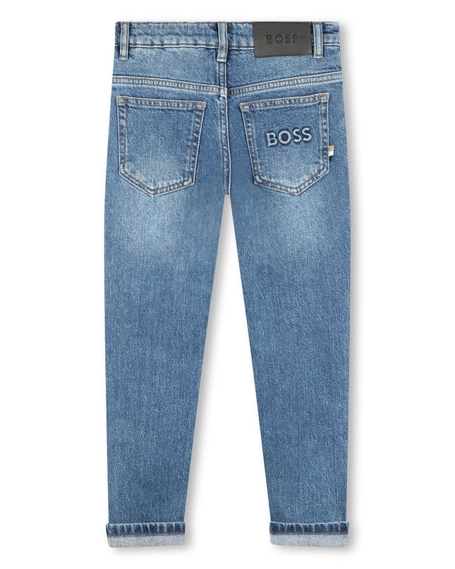 boss-j50687-z25-kid boy-Blue Regular Fit Jeans denim pants
