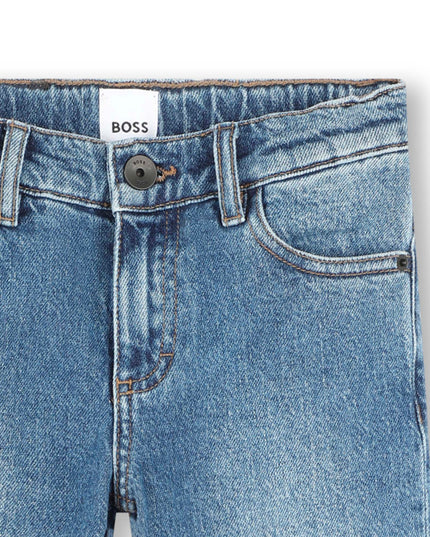 boss-j50687-z25-kid boy-Blue Regular Fit Jeans denim pants