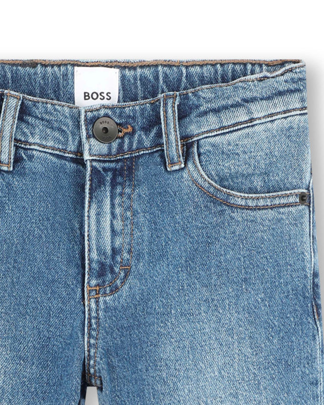 boss-j50687-z25-kid boy-Blue Regular Fit Jeans denim pants