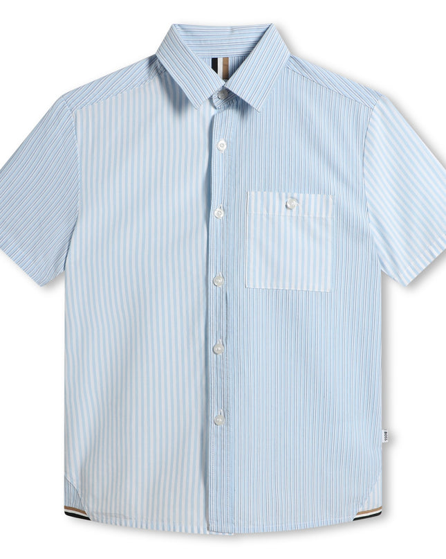boss-j50698-10p-kb-Blue Short Sleeve Shirt