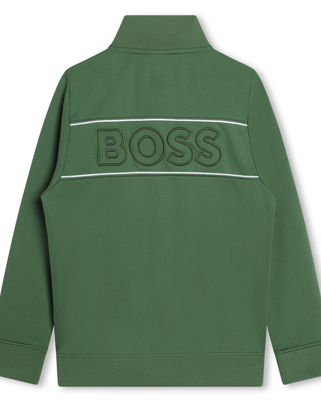 boss-j50699-651-kb-Green Logo Zip Up Sweatshirt