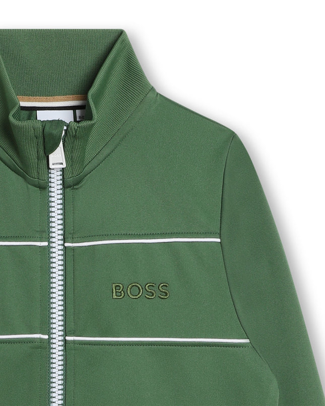 boss-j50699-651-kb-Green Logo Zip Up Sweatshirt