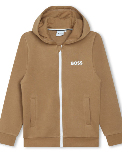 boss-j50700-269-kb-Brown Zip-Up Sweatshirt