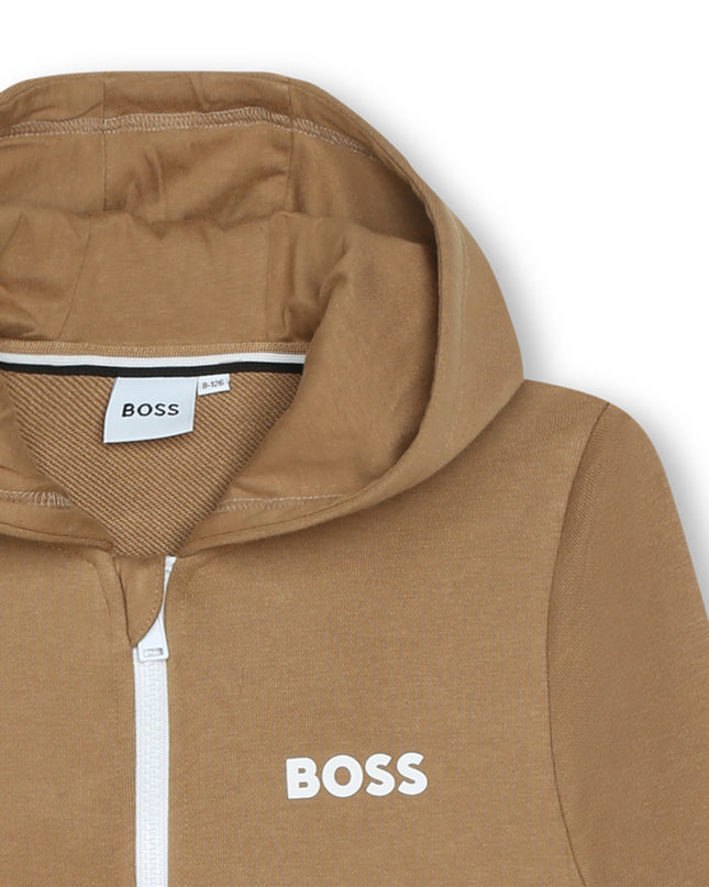 boss-j50700-269-kb-Brown Zip-Up Sweatshirt