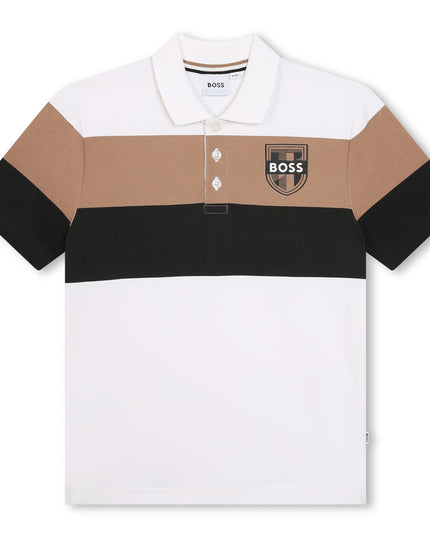 boss-j50707-10p-kb-White Short Sleeve Polo