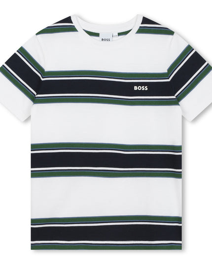 boss-j50721-n56-kb-White & Green Logo T-Shirt