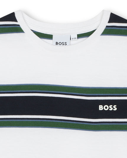 boss-j50721-n56-kb-White & Green Logo T-Shirt